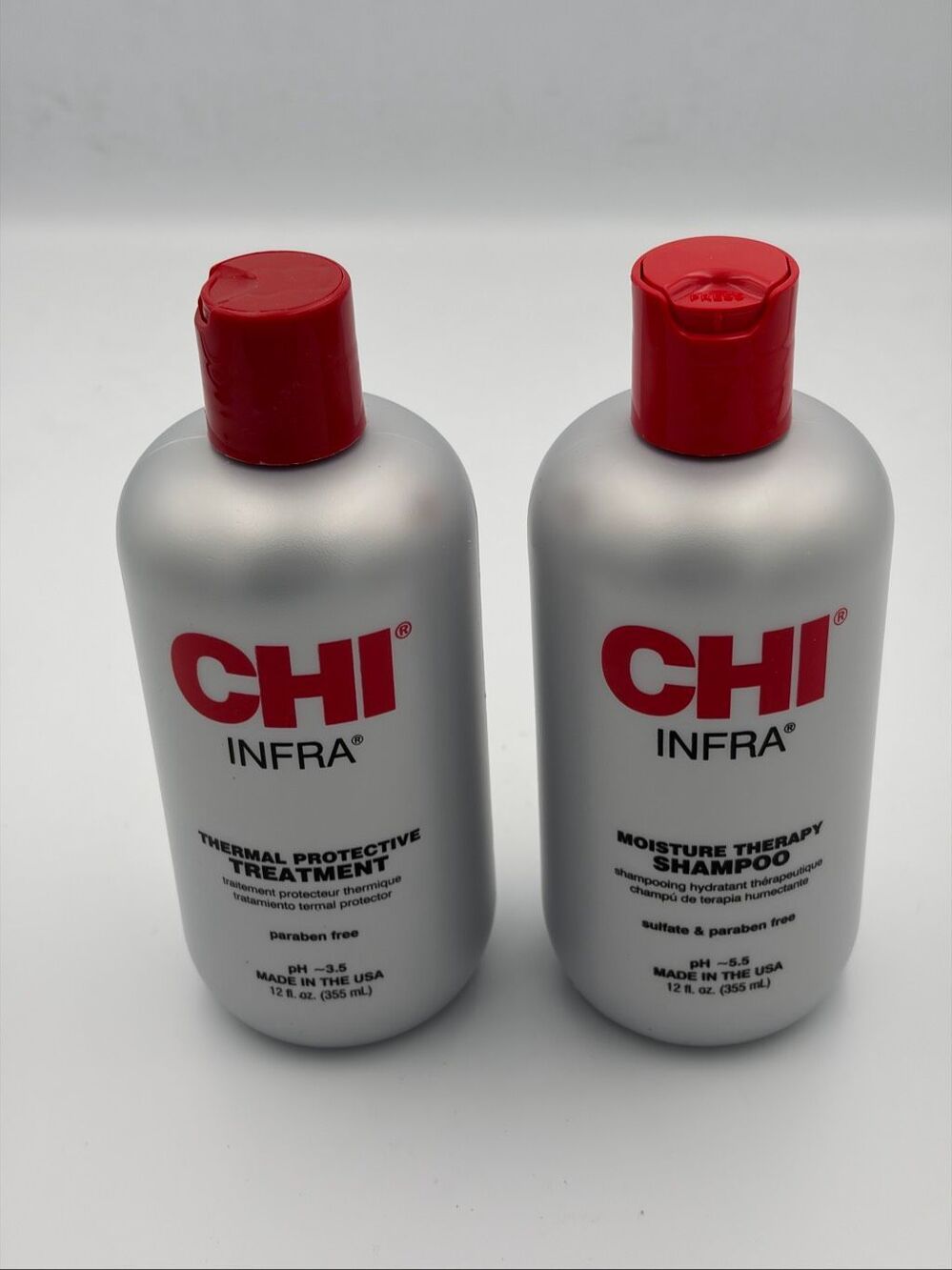 CHI INFRA MOISTURE THERAPY SHAMPOO & INFRA TREATMENT 12 OZ